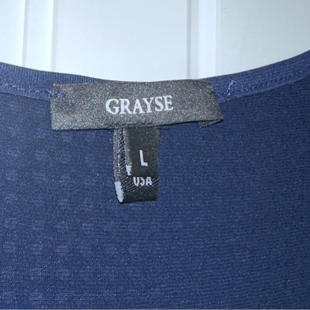 Grayse Jumpsuit Diamond Pave Cowl Neck Navy Stud Large CottageCore Y2K Glam - Picture 4 of 15